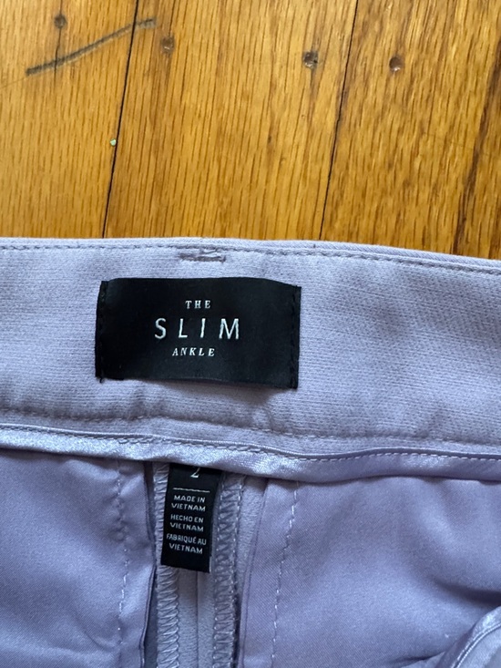 White House Black Market Light Gray Cropped Ponte Pants - Picture 2 of 4